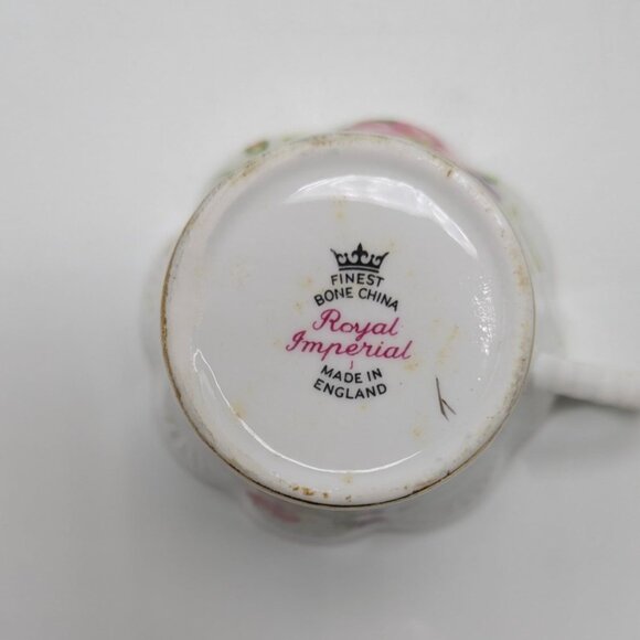 Royal Imperial Bone China Floral Teacup & Saucer Vintage England Set - Picture 3 of 16